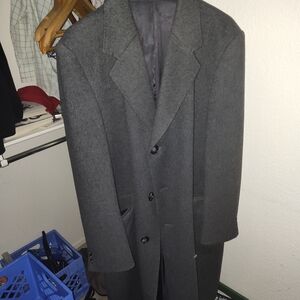 Elegant Charcoal Men's Trench Coat